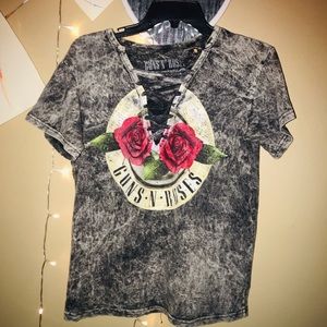 Guns N Roses shirt opening v chest